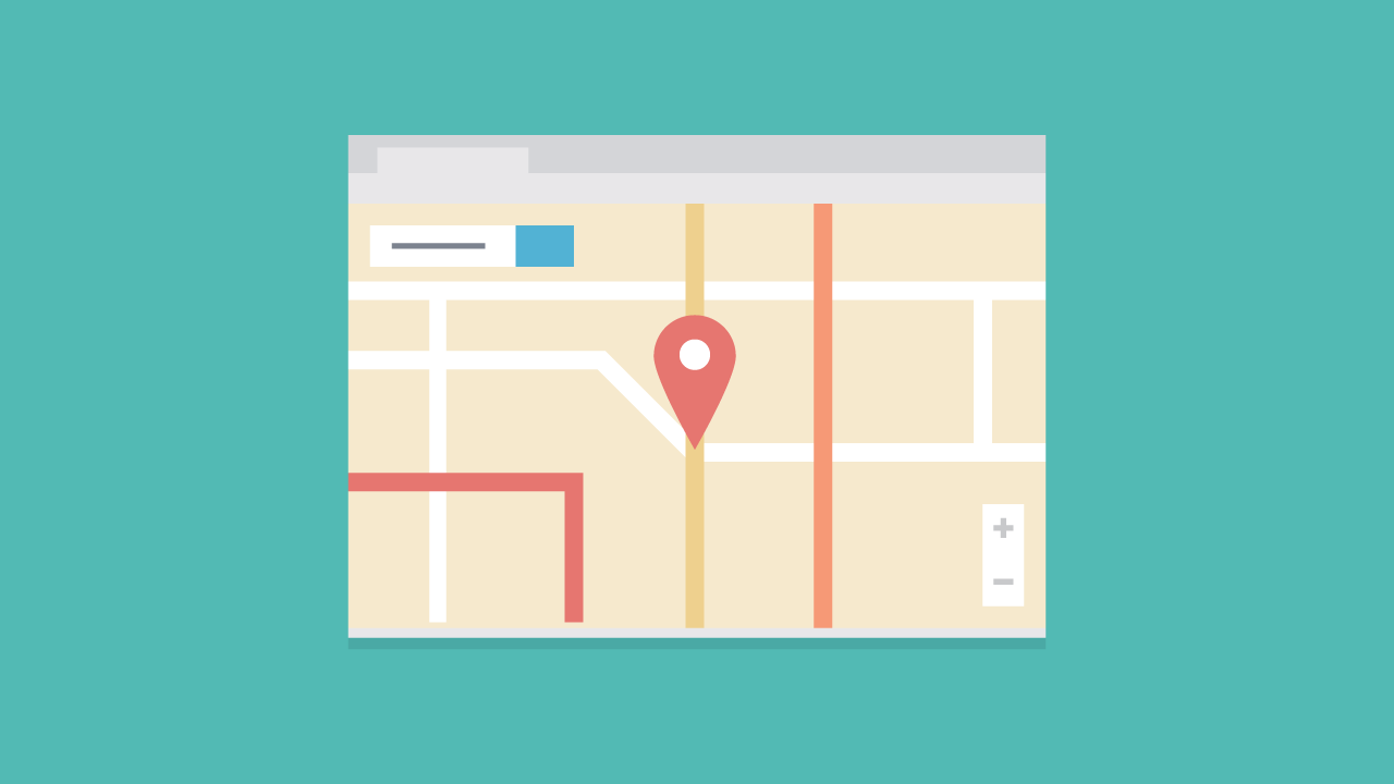 Screenshot of interactive city map